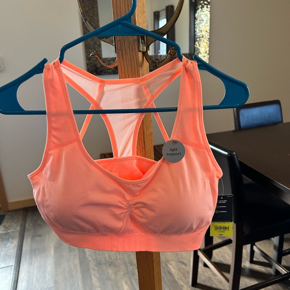 Women's Light Support Sports Bra - Neon Pink